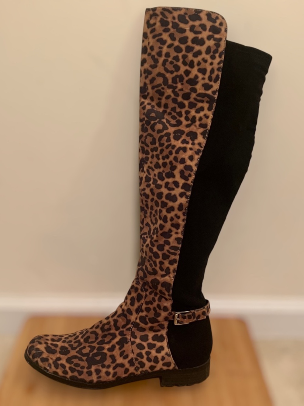 Y2K Vintage Liz Claiborne Leopard Print Knee High Boots - Picture 6 of 14
